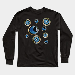 Blue and yellow spheres Long Sleeve T-Shirt